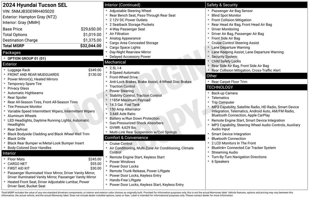 Used 2024 Hyundai Tucson SEL FWD image 56
