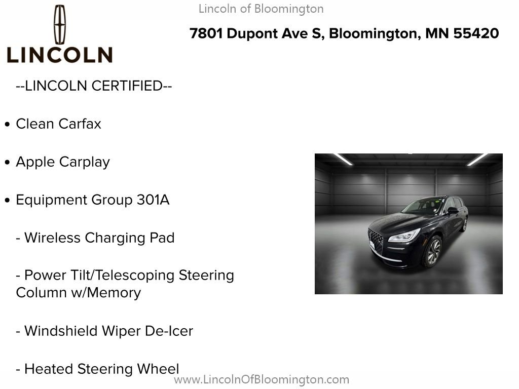 Certified 2025 Lincoln Corsair Grand Touring w/ Equipment Group 301A image 6