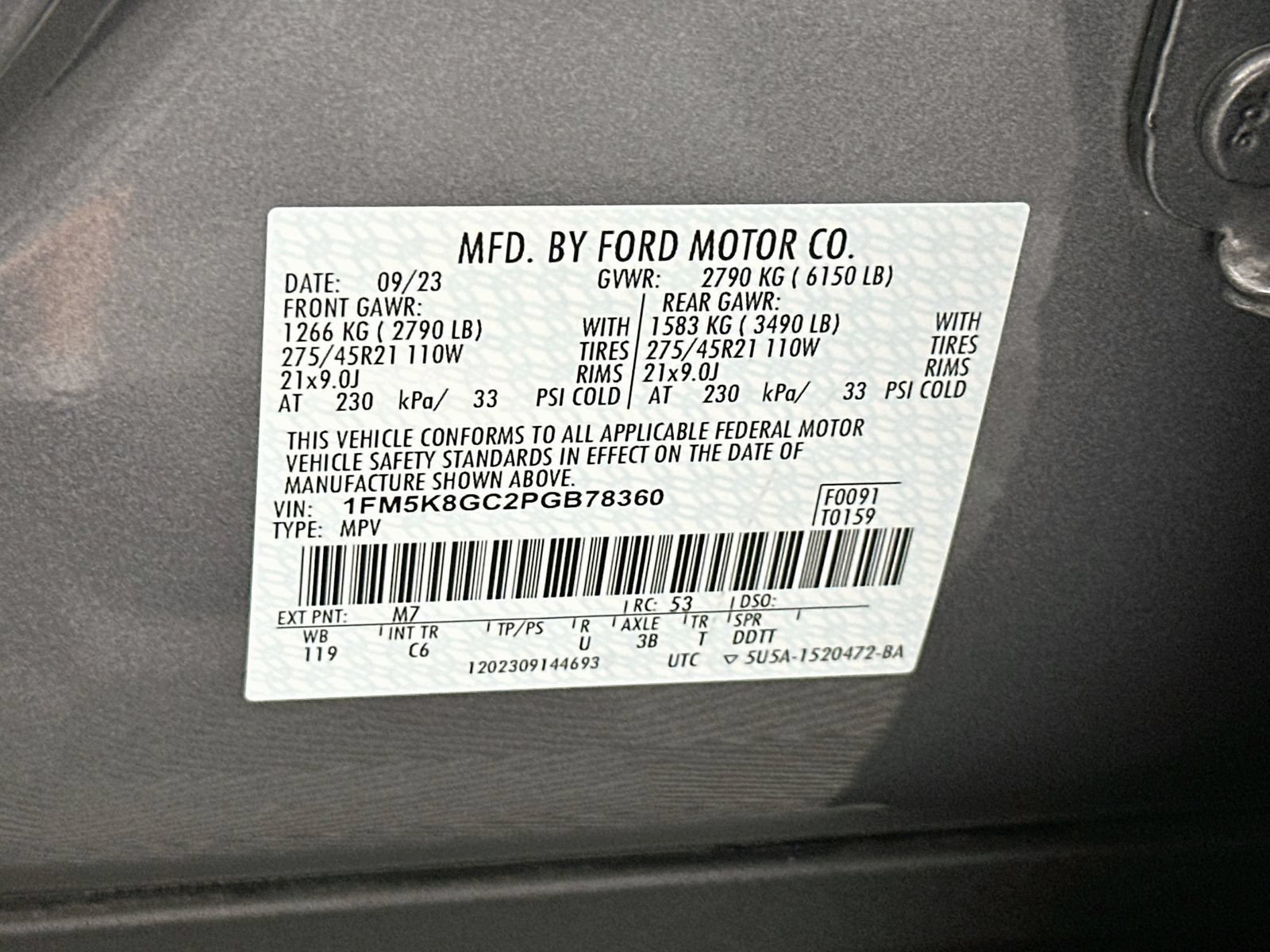 Used 2023 Ford Explorer ST w/ Equipment Group 401A AWD/4WD image 34
