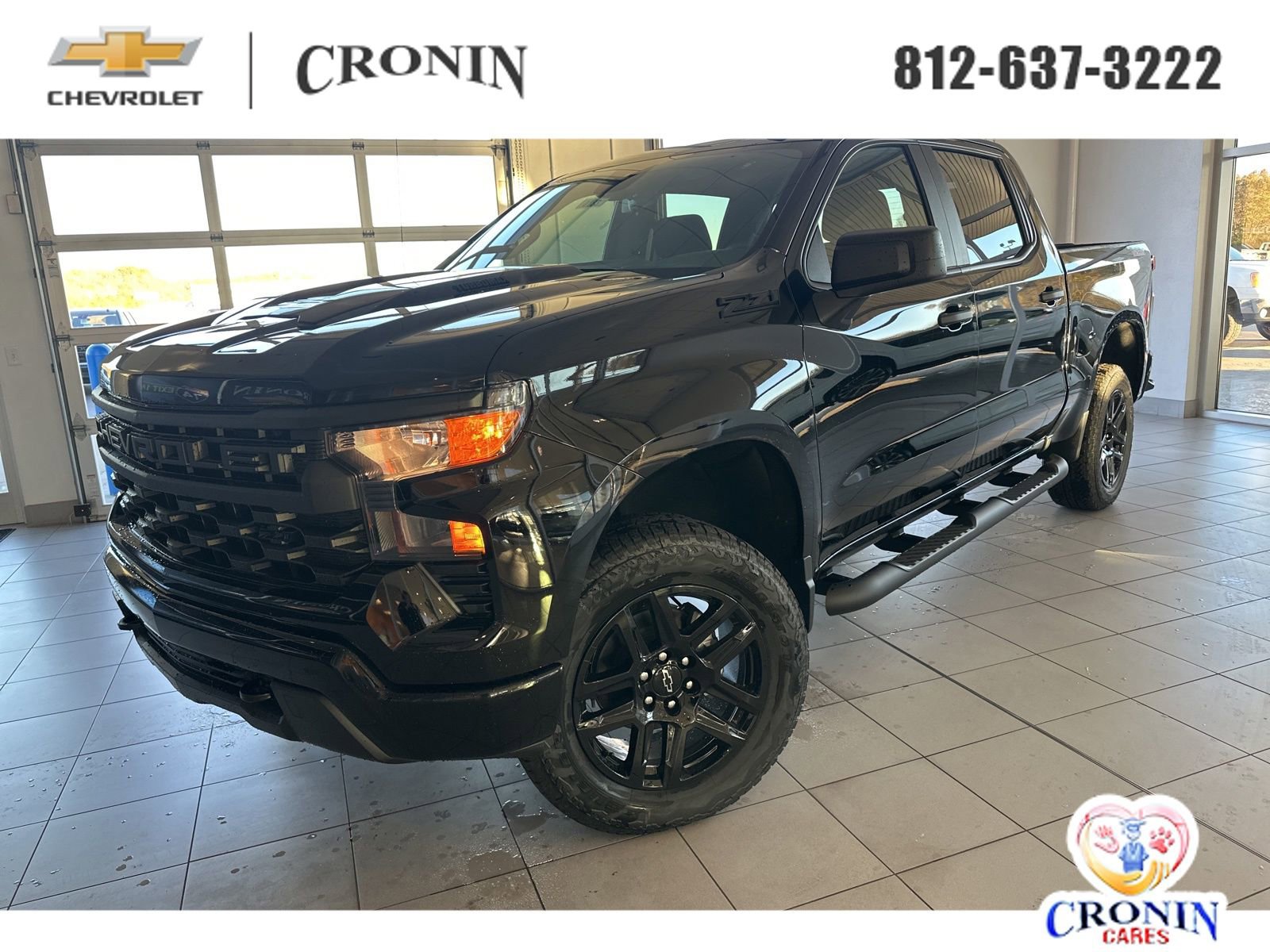 New 2026 Chevrolet Silverado 1500 Custom Trail Boss w/ Turbomax Blackout Package AWD/4WD image 1