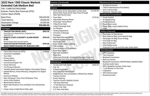 Used 2022 RAM 1500 Warlock w/ Trailer Tow Group AWD/4WD image 6