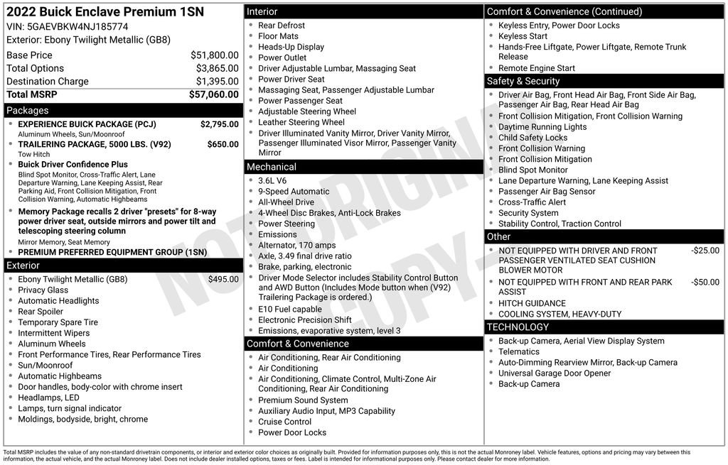 Used 2022 Buick Enclave Premium w/ Experience Buick Package image 5