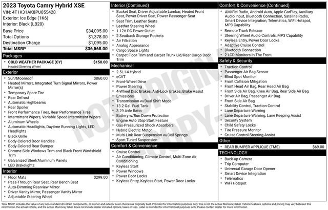 Used 2023 Toyota Camry XSE w/ Cold Weather Package FWD image 3