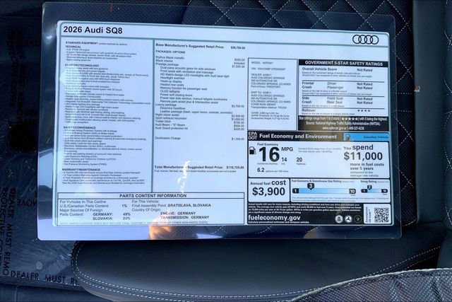 New 2026 Audi SQ8 Prestige image 13