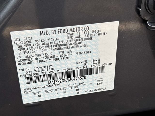 Used 2021 Ford EcoSport SE w/ SE Convenience Package FWD image 30