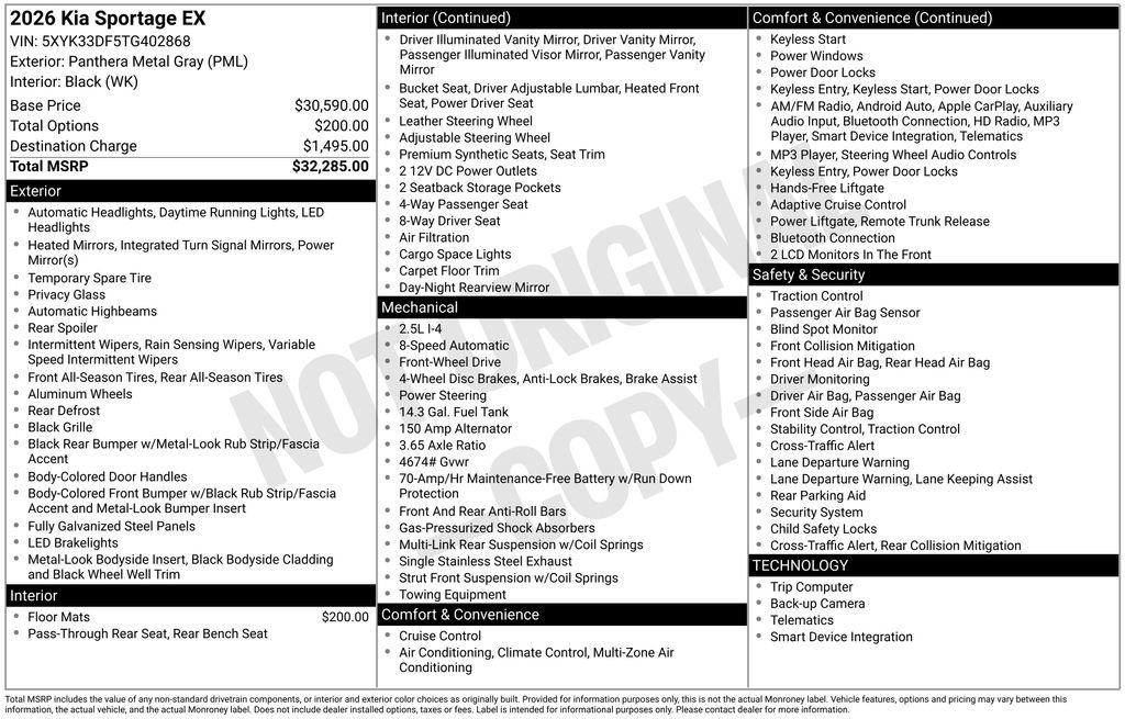 Used 2026 Kia Sportage EX FWD image 6