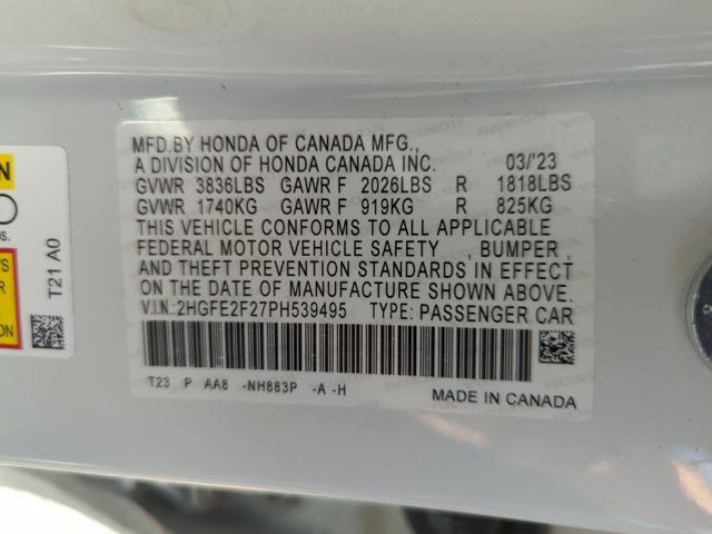Certified 2023 Honda Civic LX image 23
