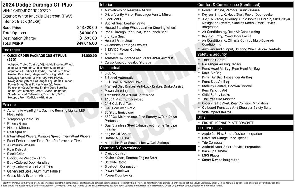 Used 2024 Dodge Durango GT image 3