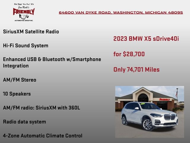 Used 2023 BMW X5 sDrive40i w/ Parking Assistance Package image 10