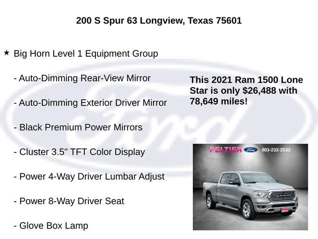 Used 2021 RAM 1500 Lone Star image 10