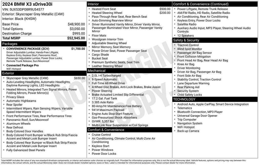 Used 2024 BMW X3 xDrive30i w/ Convenience Package image 15