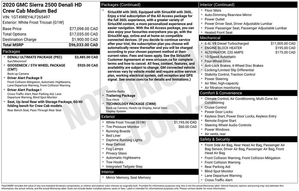Used 2020 GMC Sierra 2500 Denali w/ Denali Ultimate Package AWD/4WD image 68