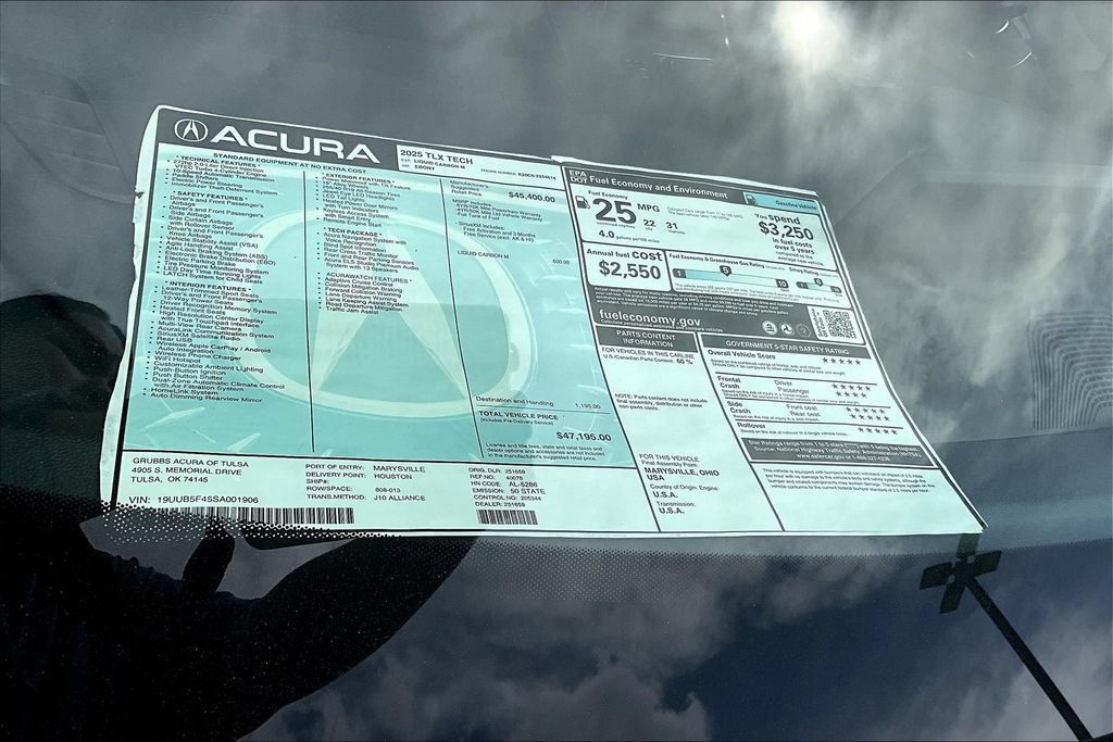 Used 2025 Acura TLX w/ Technology Package FWD image 30