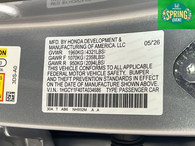 New 2026 Honda Accord SE image 31