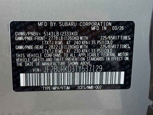 New 2026 Subaru Outback Wilderness AWD/4WD image 31