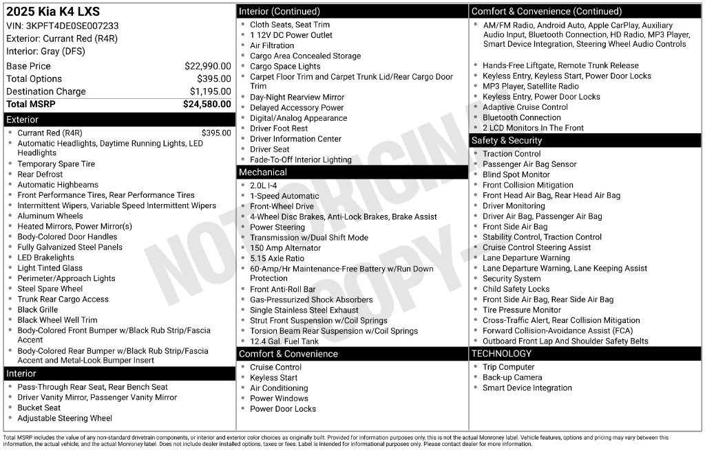 New 2025 Kia K4 FWD image 5