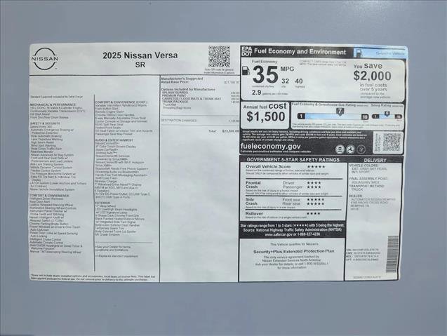 New 2025 Nissan Versa SR w/ Trunk Package image 20