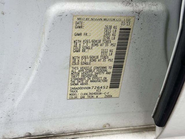 Used 2013 Nissan Frontier SL w/ Moonroof Pkg image 16