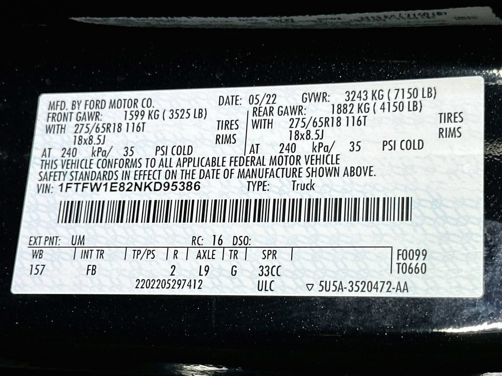 Certified 2022 Ford F150 XLT w/ Equipment Group 302A High AWD/4WD image 24