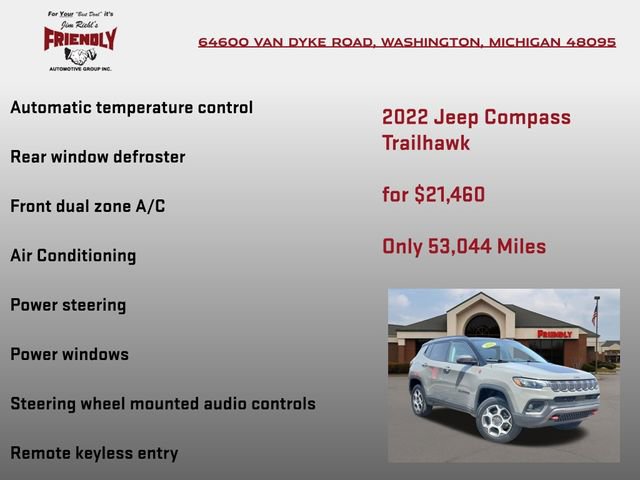 Used 2022 Jeep Compass Trailhawk w/ Sun and Sound Group AWD/4WD image 10