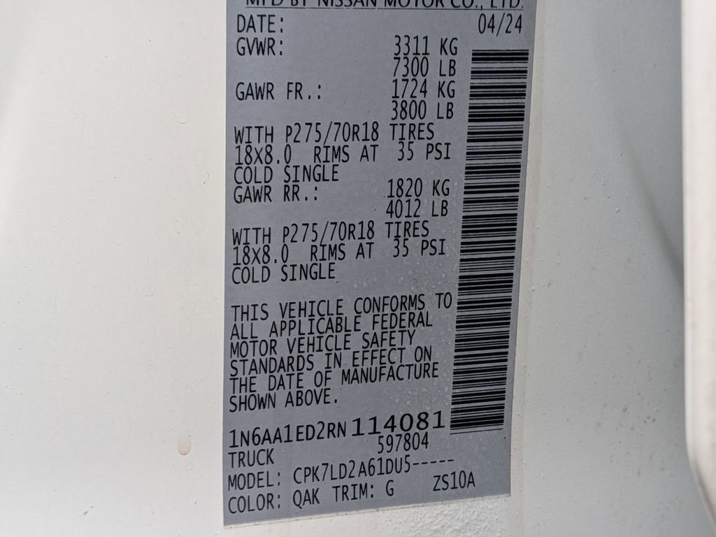 Used 2024 Nissan Titan PRO-4X w/ Off Road Protection Package image 27