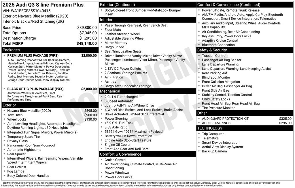 New 2025 Audi Q3 2.0T Premium Plus w/ Premium Plus Package image 2