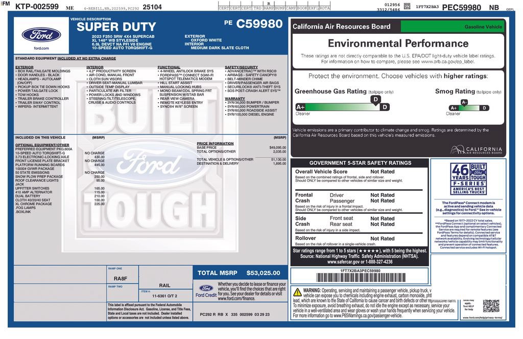 Used 2023 Ford F250 XL w/ Snow Plow Prep Package AWD/4WD image 3