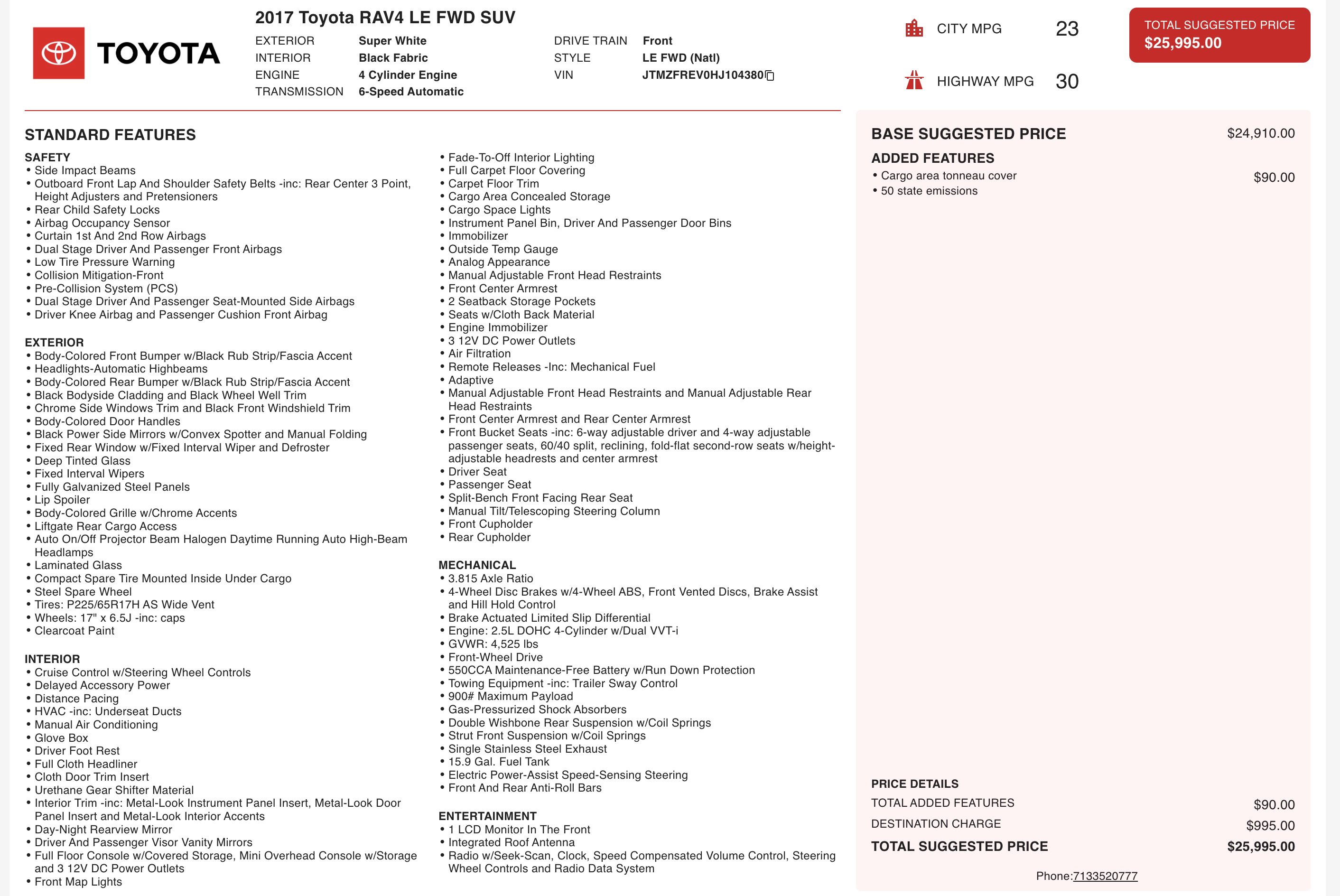Used 2017 Toyota RAV4 LE image 31