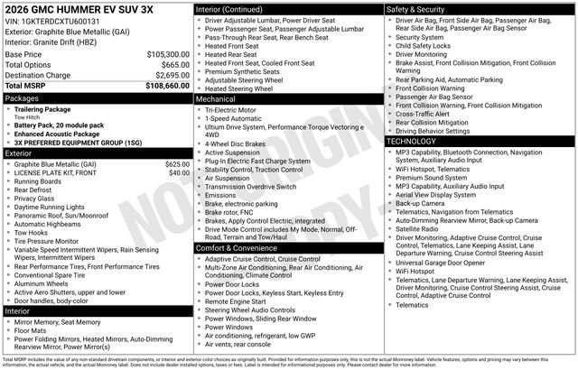 Used 2026 GMC Hummer EV SUV AWD/4WD image 48