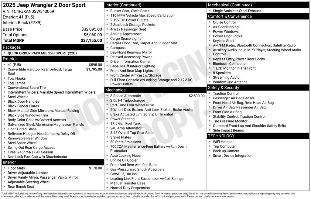 Used 2025 Jeep Wrangler Sport image 47