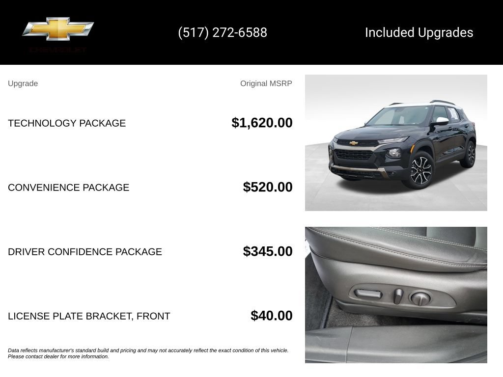 Certified 2022 Chevrolet TrailBlazer ACTIV w/ Technology Package AWD/4WD image 15