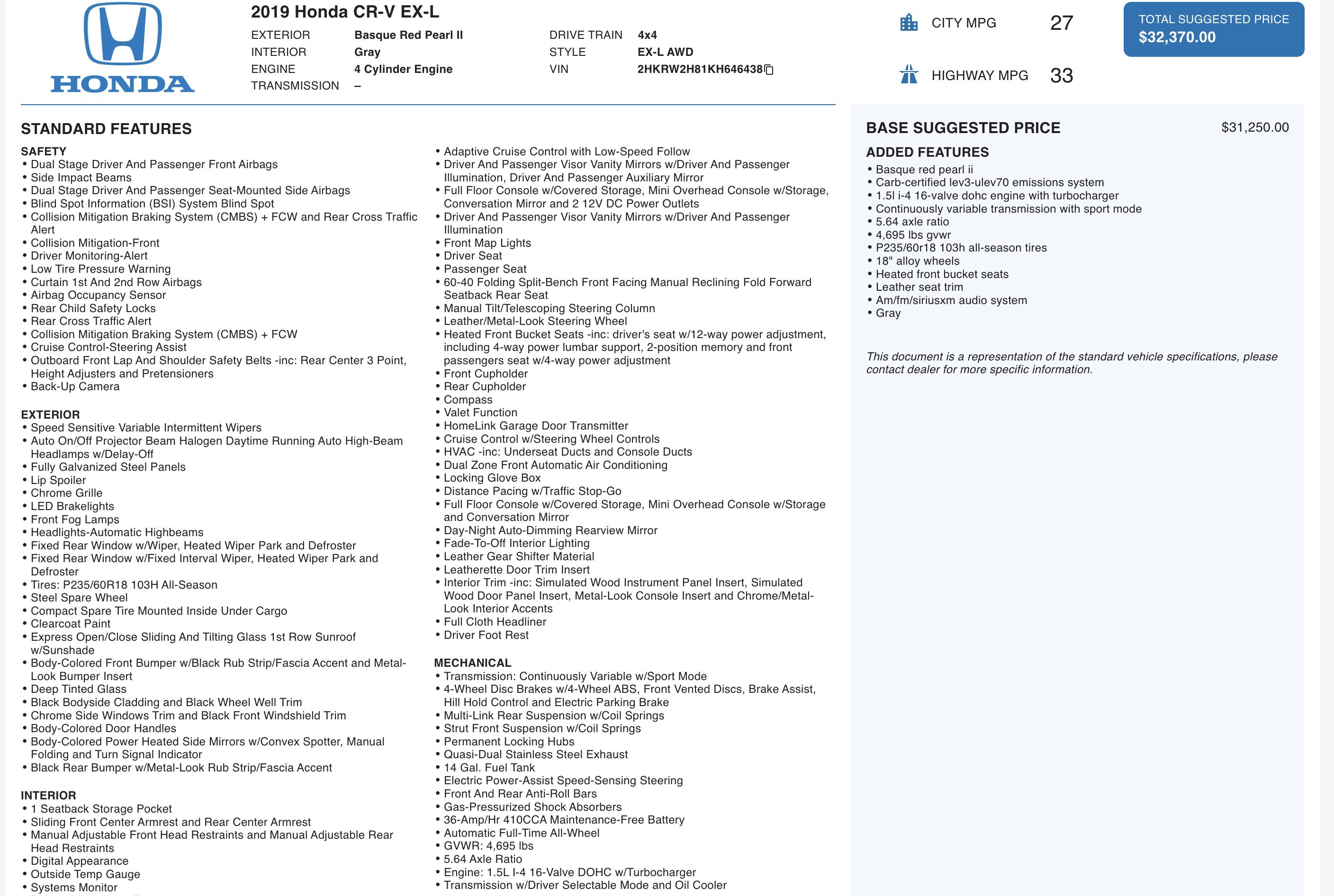 Used 2019 Honda CR-V EX-L image 5