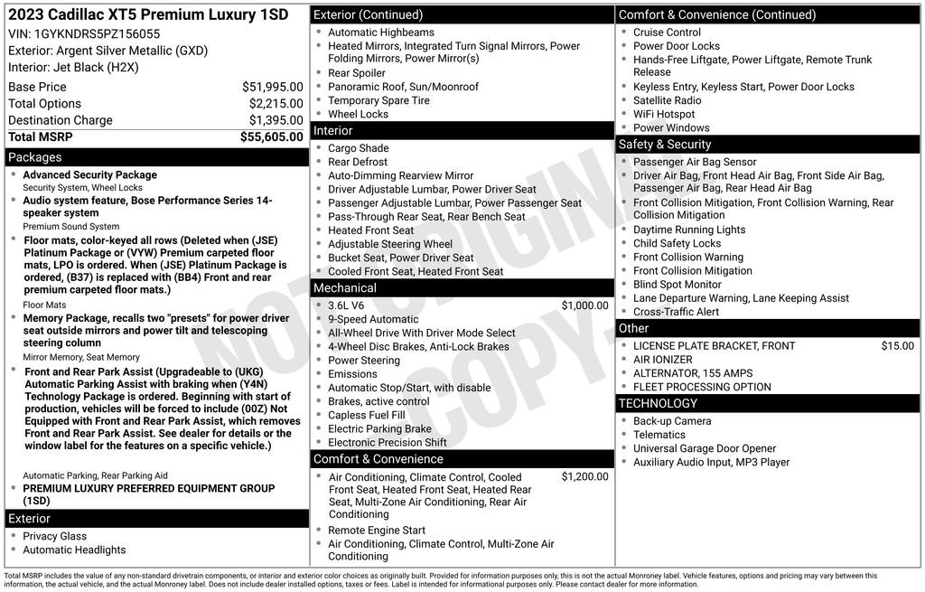 Used 2023 Cadillac XT5 Premium Luxury image 58