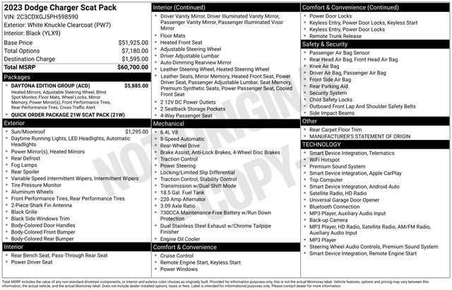 Used 2023 Dodge Charger Scat Pack w/ Daytona Edition Group RWD image 33