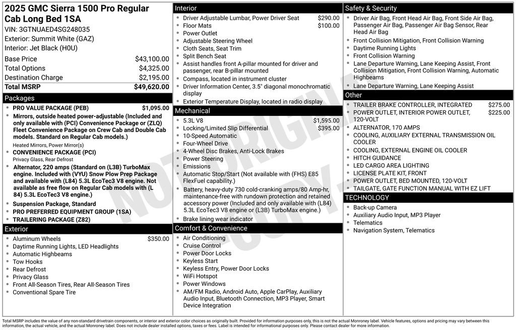 Used 2025 GMC Sierra 1500 Pro w/ Pro Value Package image 30