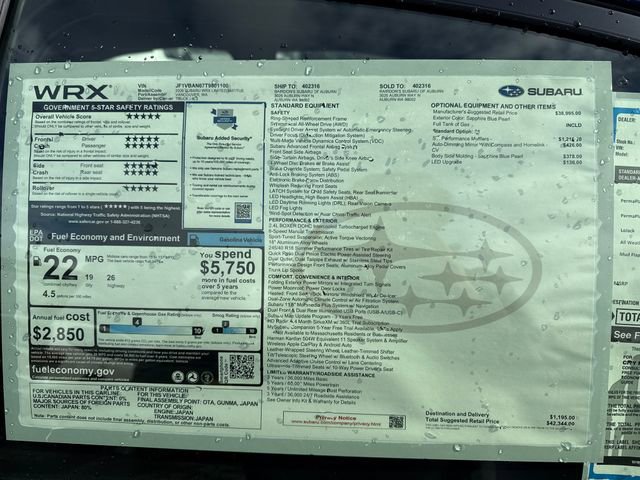 New 2026 Subaru WRX Limited image 34