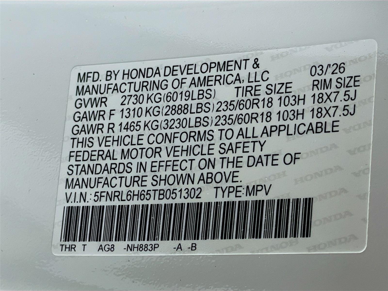 New 2026 Honda Odyssey EX-L image 24
