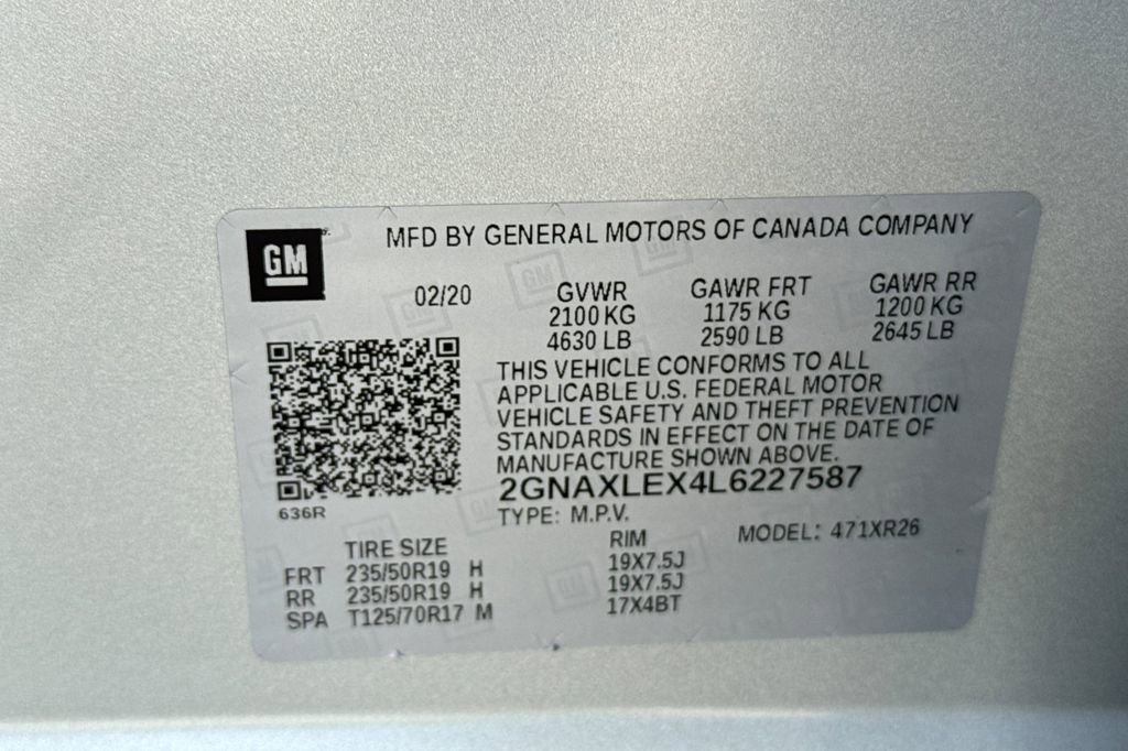 Used 2020 Chevrolet Equinox LT w/ Sport Edition FWD image 36