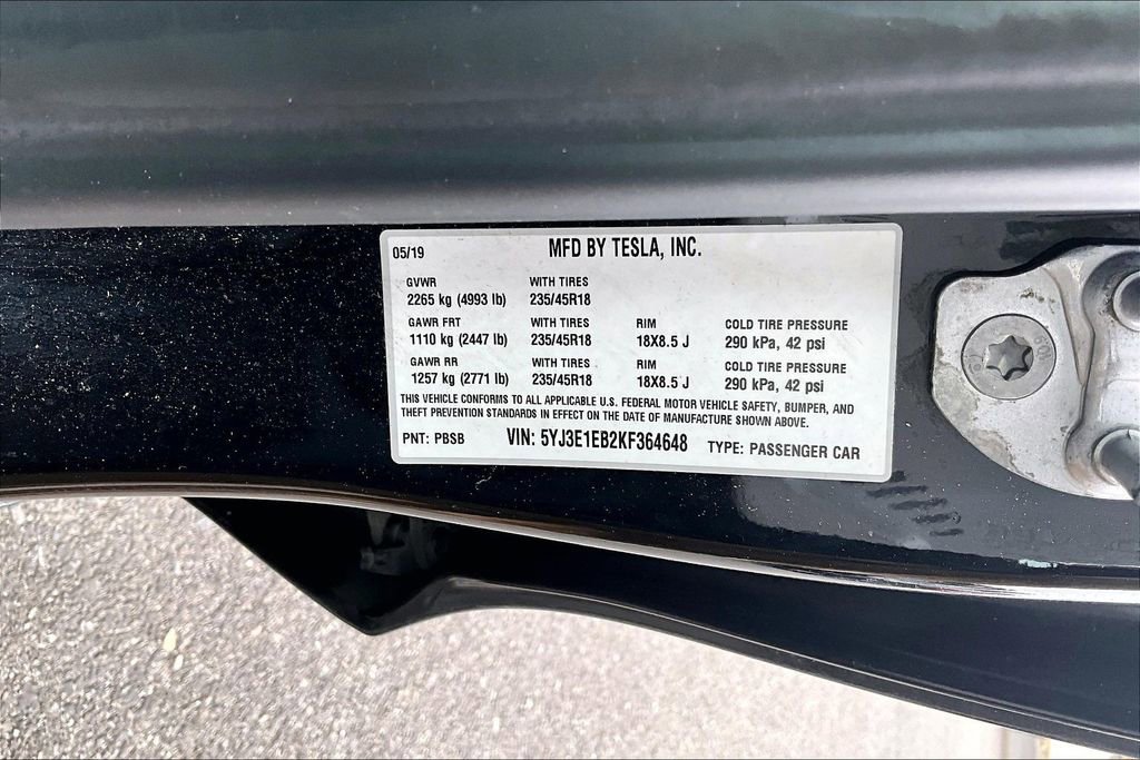 Used 2019 Tesla Model 3 Long Range image 31