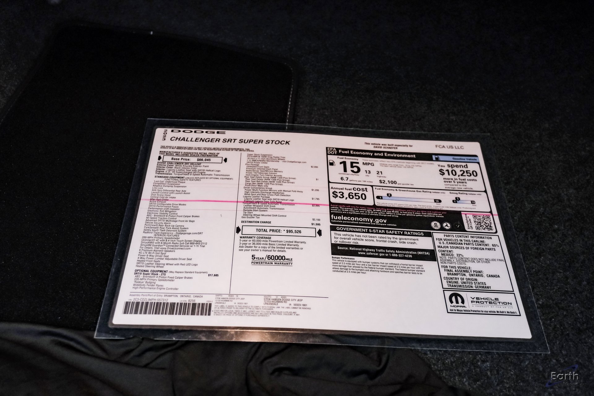 Used 2023 Dodge Challenger SRT Super Stock image 77