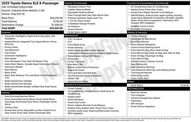 Certified 2025 Toyota Sienna XLE FWD image 35