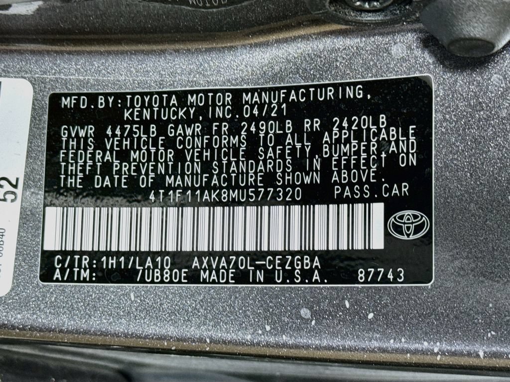 Used 2021 Toyota Camry XLE FWD image 40