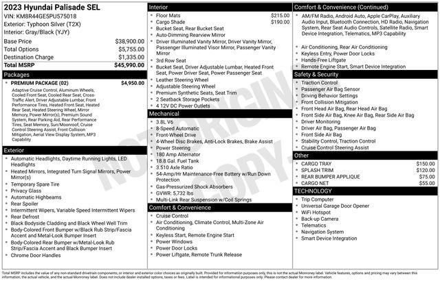 Used 2023 Hyundai Palisade SEL w/ Premium Package image 3