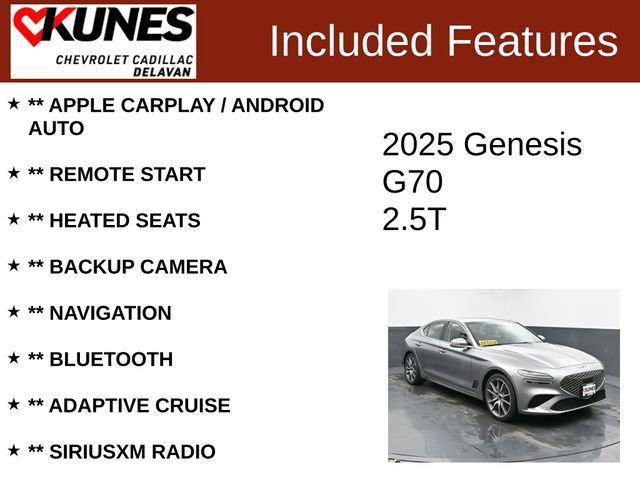Used 2025 Genesis G70 2.5T RWD image 3