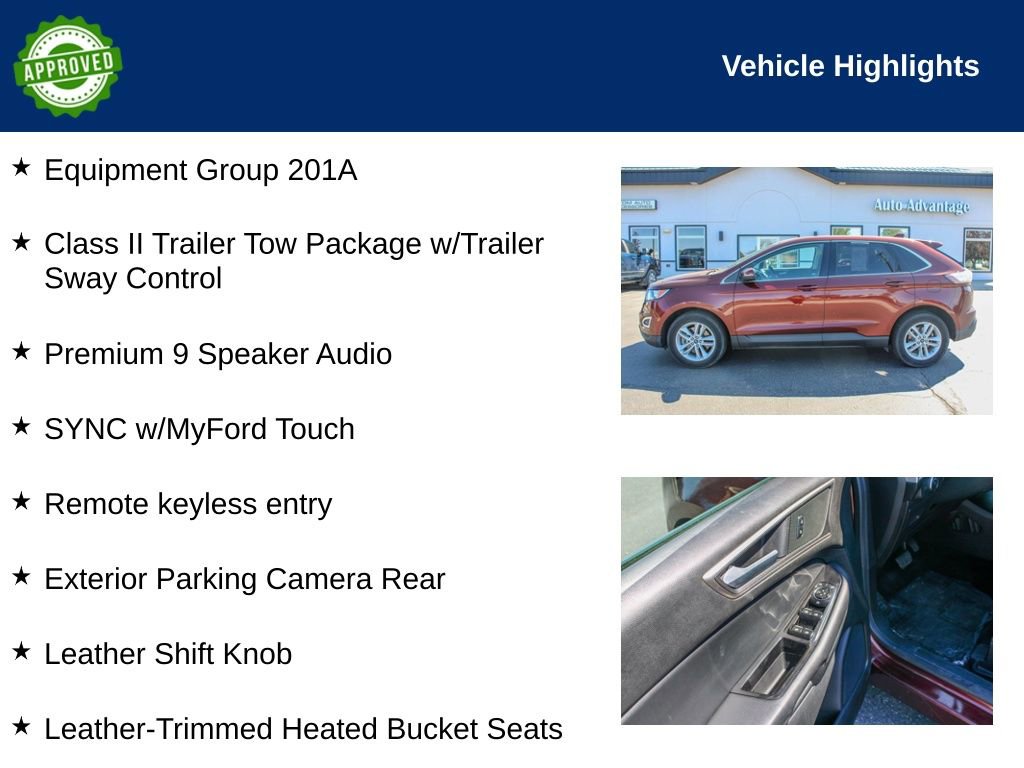 Used 2015 Ford Edge SEL w/ Equipment Group 201A image 2