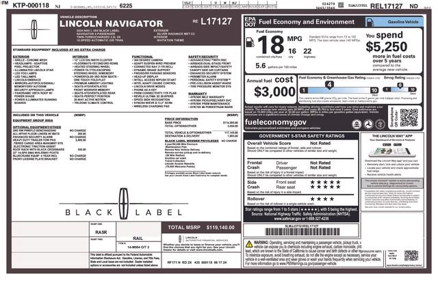 Certified 2024 Lincoln Navigator L Black Label AWD/4WD image 39