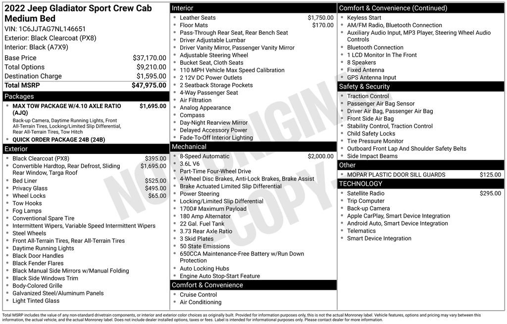 Used 2022 Jeep Gladiator Sport image 15