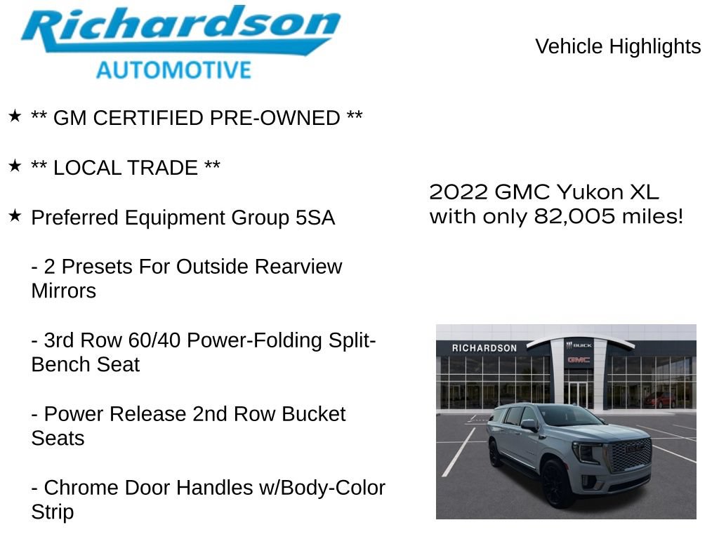 Used 2022 GMC Yukon XL Denali AWD/4WD image 11