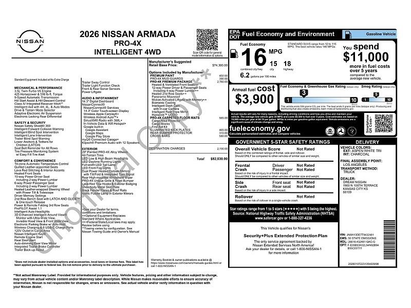 New 2026 Nissan Armada PRO-4X AWD/4WD image 2