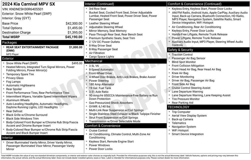 Used 2024 Kia Carnival SX image 15